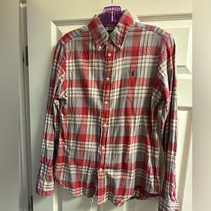 Polo by Ralph Lauren Red and Gray Plaid womens size small